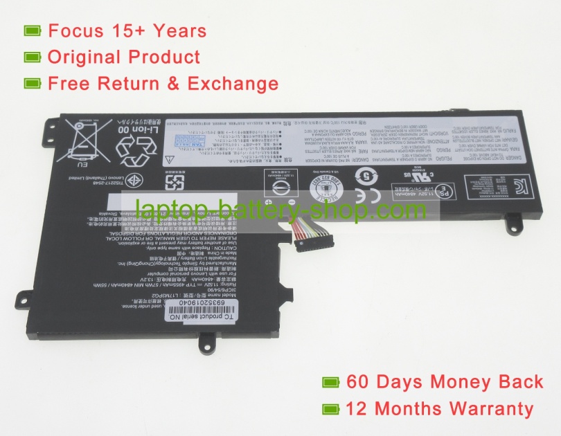 Lenovo 5B10Q88555, 5B10W67380 11.52V 4955mAh original batteries - Click Image to Close