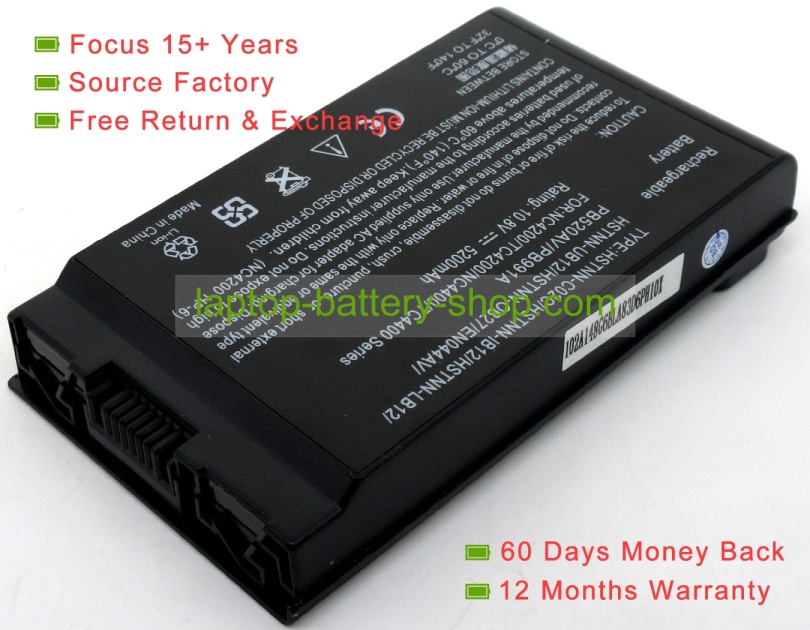 Hp HSTNN-C02C, PB991A 10.8V 4400mAh replacement batteries - Click Image to Close