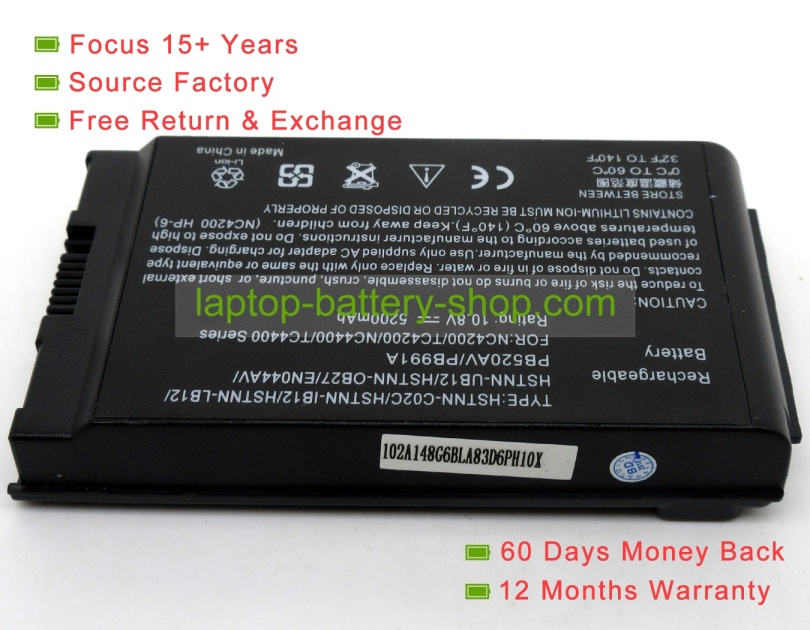 Hp HSTNN-C02C, PB991A 10.8V 4400mAh replacement batteries - Click Image to Close