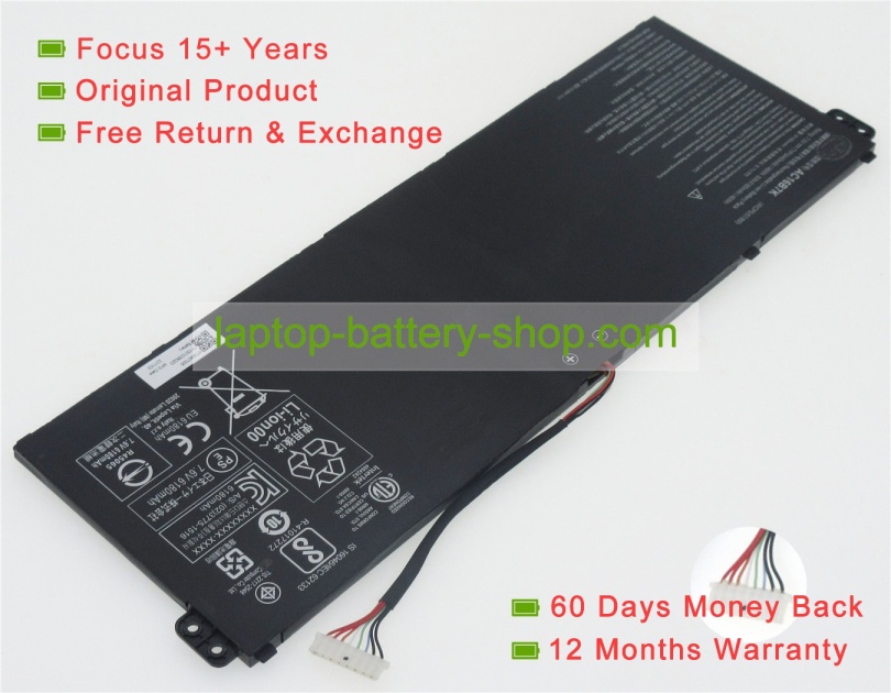 Acer AC16B7K, AC16B8K 7.4V 6180mAh original batteries - Click Image to Close