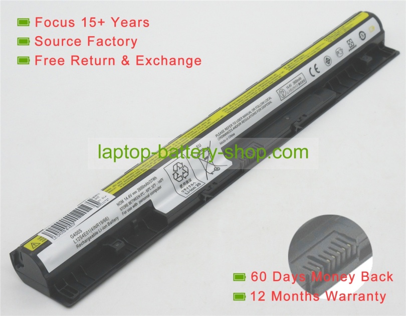 Lenovo L12L4E01, L12M4A02 14.8VV 2600mAh replacement batteries - Click Image to Close