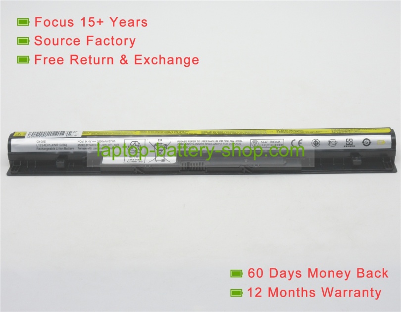 Lenovo L12L4E01, L12M4A02 14.8VV 2600mAh replacement batteries - Click Image to Close