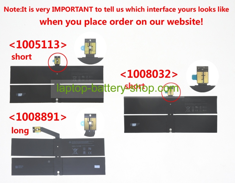 Microsoft G3HTA036H, DYNK01 7.57V 5970mAh original batteries - Click Image to Close