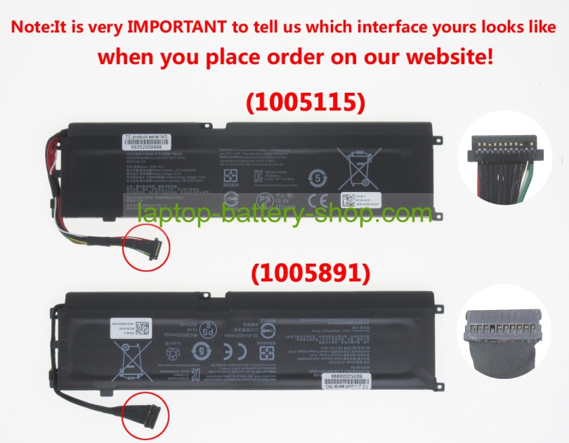 Razer RC30-0270, 4ICP5/46/108 15.4V 4221mAh replacement batteries - Click Image to Close