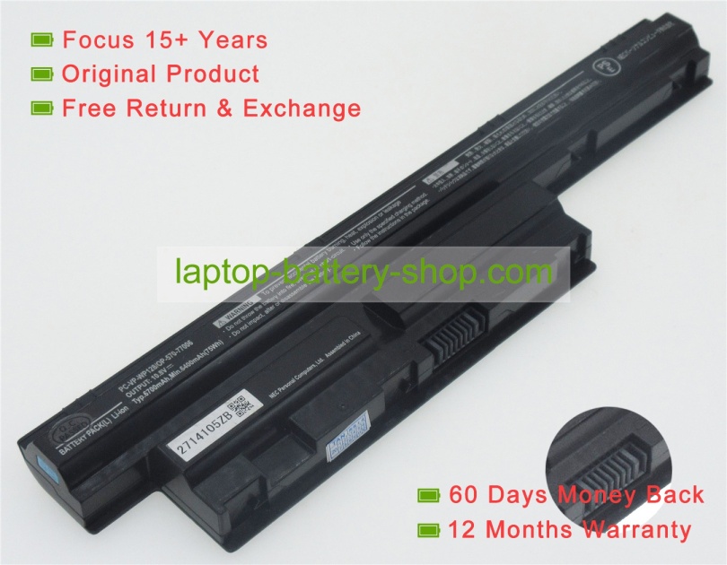 Nec PC-VP-WP128, OP-570-77006 10.8V 6700mAh replacement batteries - Click Image to Close