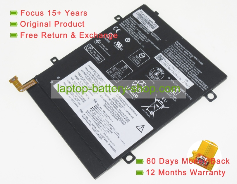 Lenovo L17D2PF2, 2ICP4/56/130 7.68V 4950mAh original batteries - Click Image to Close