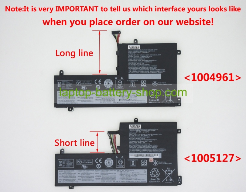 Lenovo L17S3PG1, L17M3PG1 11.4V 4610mAh original batteries - Click Image to Close