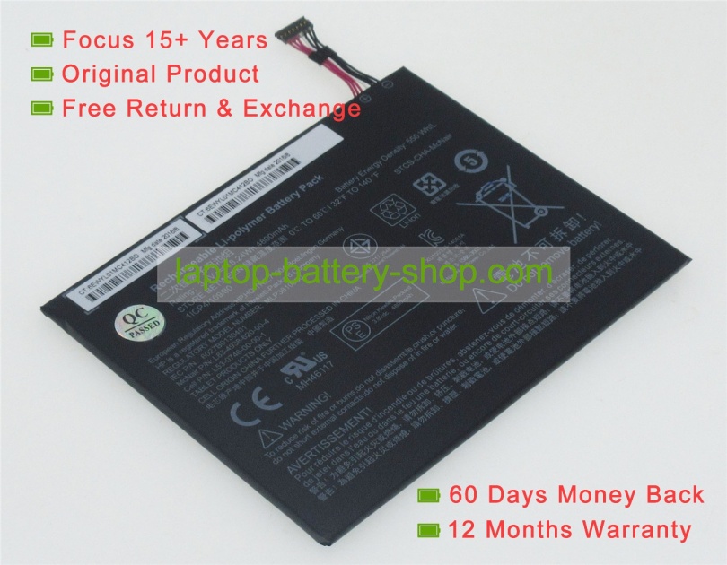 Hp MLP3810980, L83-4938-620-00-4 3.8V 4800mAh replacement batteries - Click Image to Close