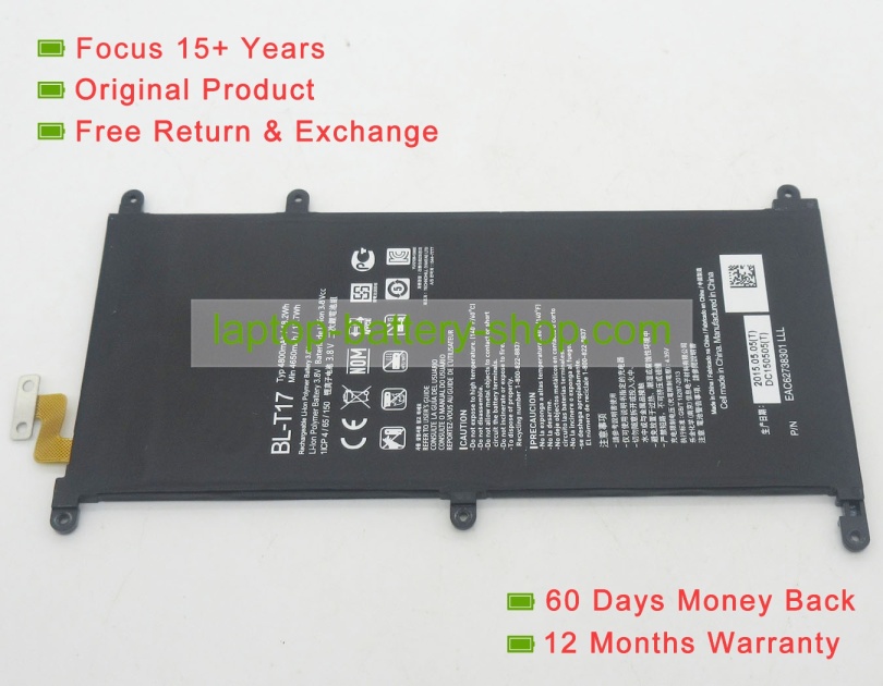 Lg BL-T17 3.8V 4800mAh replacement batteries - Click Image to Close