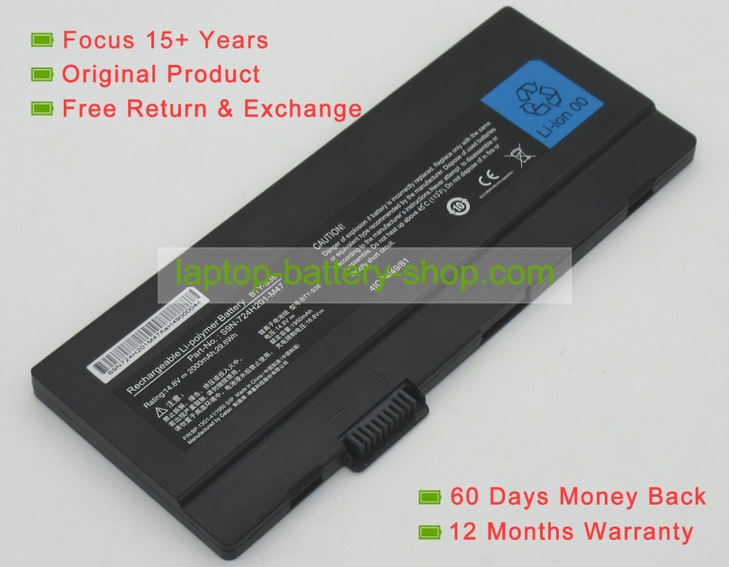 Thtf BTY-S38, S9N-724H201-M47 14.8V 2000mAh replacement batteries - Click Image to Close