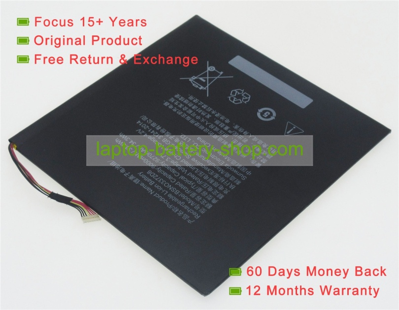 Lenovo BSNO3372D8, BSN03372D8 3.7V 9270mAh replacement batteries - Click Image to Close