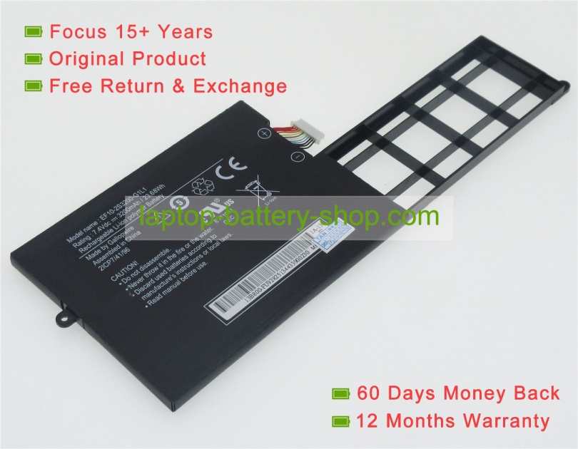 Acer EF10-2S3200-S1C1, 2ICP7/41/96 7.4V 3200mAh replacement batteries - Click Image to Close