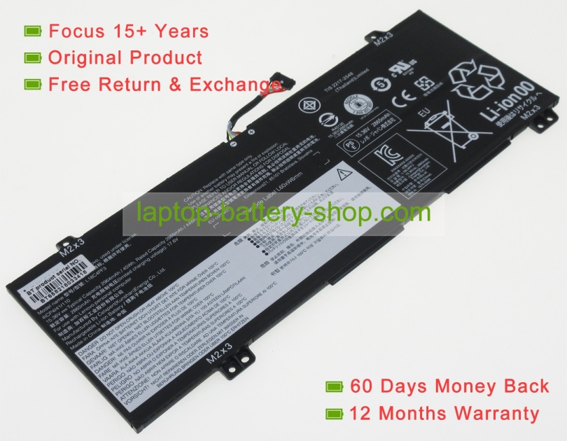 Lenovo 5B10W67217, L18M4PF3 15.36V 2964mAh original batteries - Click Image to Close