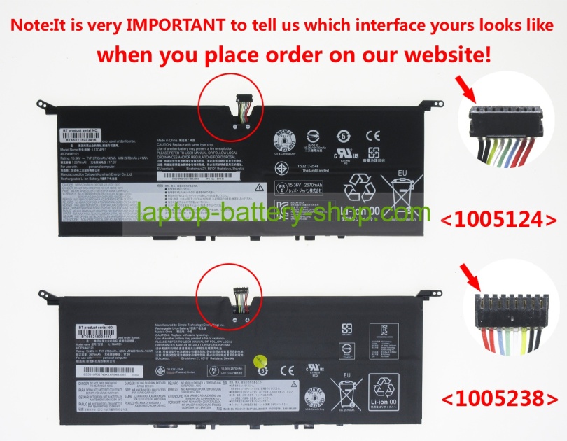 Lenovo 5B10R32748, 928QA232H 15.36V 2735mAh original batteries - Click Image to Close
