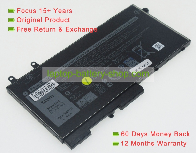 Dell R8D7N, W8GMW 11.4V 4255mAh original batteries - Click Image to Close