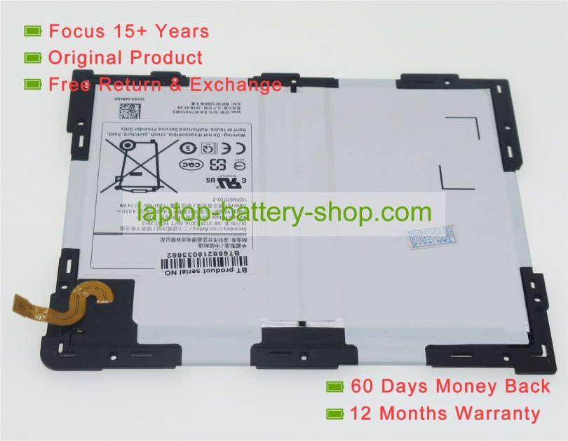 Samsung EB-BT595ABE 3.8V 7200mAh replacement batteries - Click Image to Close