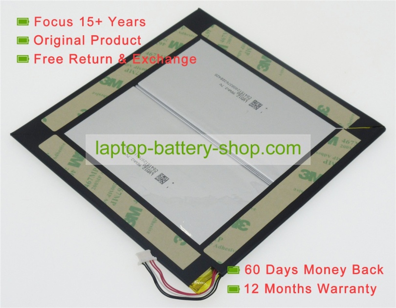 Lenovo Tablet01, 1ICP3/72/138-2 3.7V 7000mAh replacement batteries - Click Image to Close