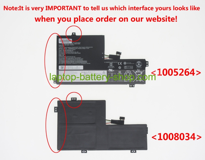 Lenovo L18D3PG1, SB10W67359 11.25V 3735mAh original batteries - Click Image to Close