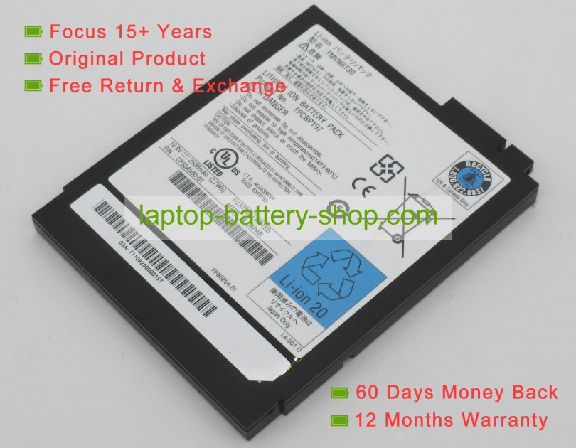 Fujitsu FPCBP197, FMVNBT30 10.8V 2500mAh replacement batteries - Click Image to Close
