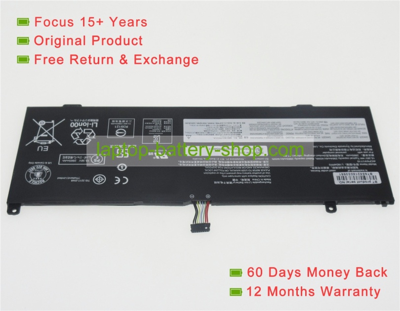 Lenovo L18M4PF0, L18C4PF0 15.36V 2964mAh original batteries - Click Image to Close