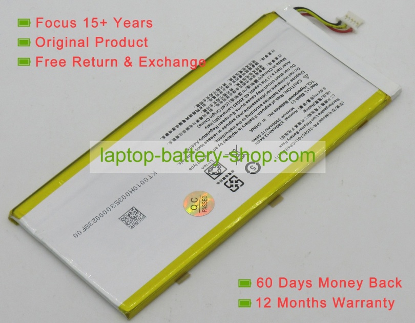 Acer PR-3258C7G, 1ICP4/58/127 3.8V 3380mAh original batteries - Click Image to Close