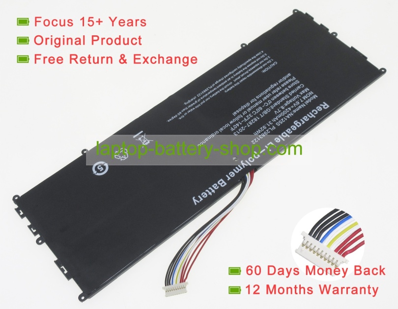 Nuvision NC125A, NA125S PL2983122 7.6V 4200mAh original batteries - Click Image to Close