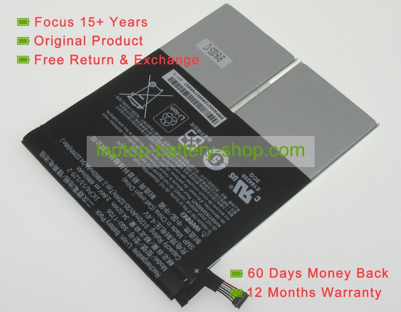 Acer SQU-1706, I1CP4/53/129-2 3.84V 8860mAh original batteries - Click Image to Close