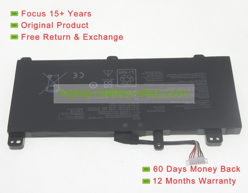 Asus 4ICP5/70/81, C41POJ5 15.4V 4335mAh original batteries - Click Image to Close