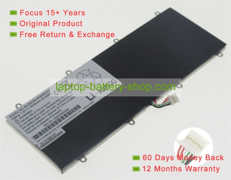 Panasonic BI-ORION-4KXKSX-01, B1-ORION-4KXKSX-01 7.2V 4040mAh replacement batteries - Click Image to Close