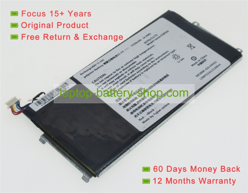 Hasee SSBS66, NX300K-GSLHAS01 11.1V 3150mAh replacement batteries - Click Image to Close