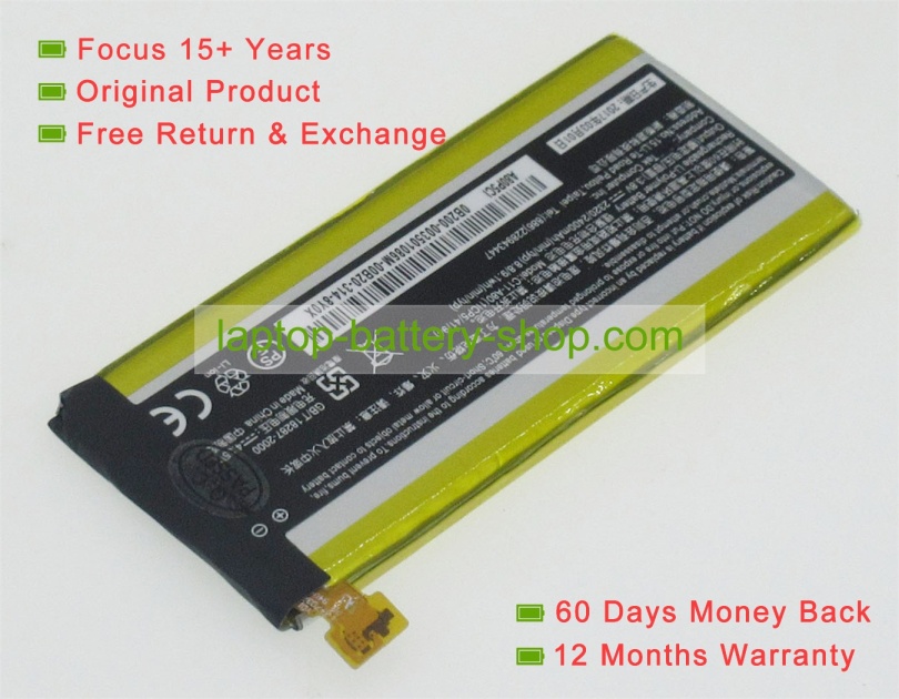 Asus C11-A80, 0B200-00350200 3.8V 2400mAh replacement batteries - Click Image to Close
