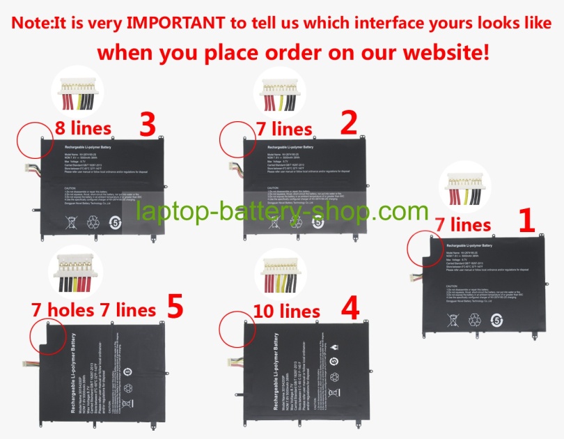 Jumper TH140A, NV-2874180-2S 7.6V 5000mAh original batteries - Click Image to Close