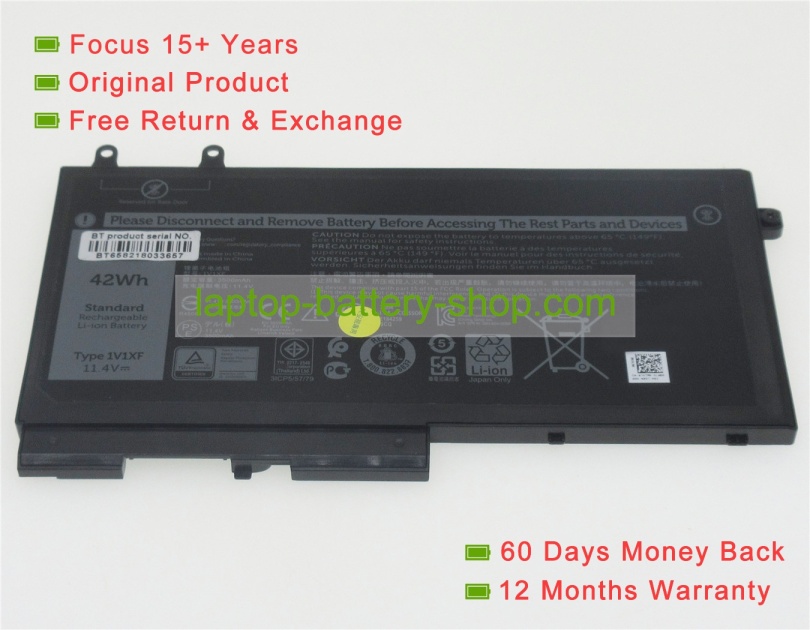 Dell 1V1XF, 27W58 11.4V 2700mAh original batteries - Click Image to Close