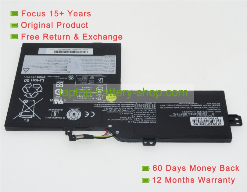 Lenovo L18M3PF8, 5B10T09089 11.4V 4610mAh original batteries - Click Image to Close