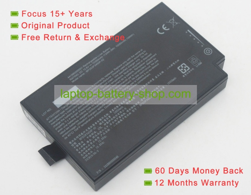 Getac BP3S3P3450P-02, 441880000001 10.8V 10350mAh replacement batteries - Click Image to Close