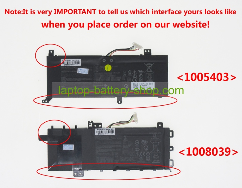 Asus C21N1818, 0B200-03190800 7.7V 4805mAh original batteries - Click Image to Close