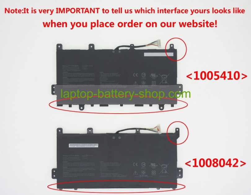 Asus C21PQCH, C21N1808 7.7V 4940mAh original batteries - Click Image to Close