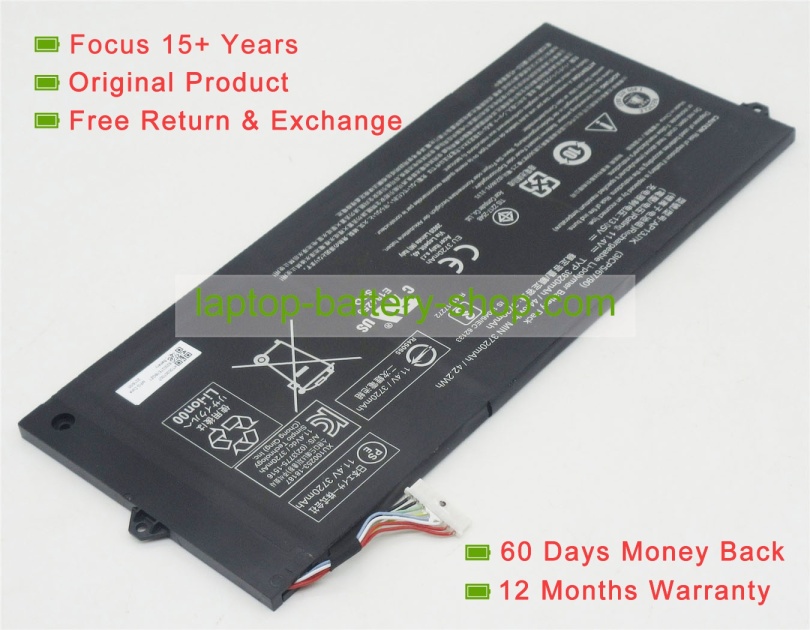 Acer AP13J7K, KT.00307.006 11.4V 3920mAh original batteries - Click Image to Close