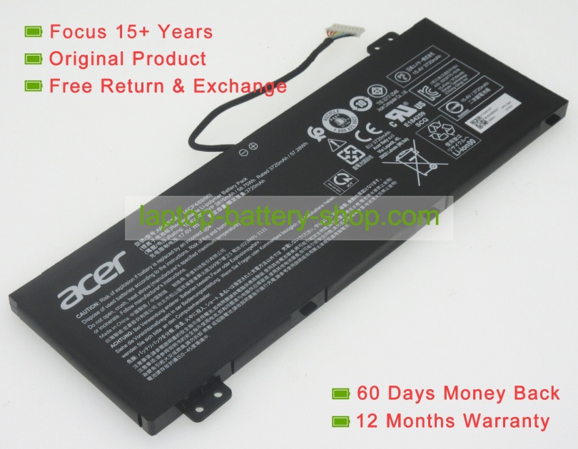 Acer AP18E7M, 4ICP4/69/90 15.4V 3815mAh original batteries - Click Image to Close