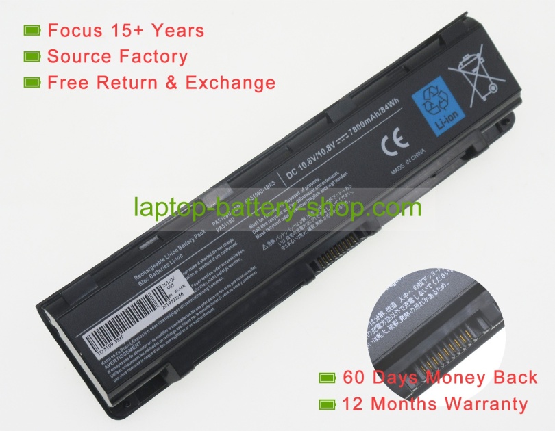 Toshiba PA5024U-1BRS, PA5109U-1BRS 10.8V 7800mAh replacement batteries - Click Image to Close