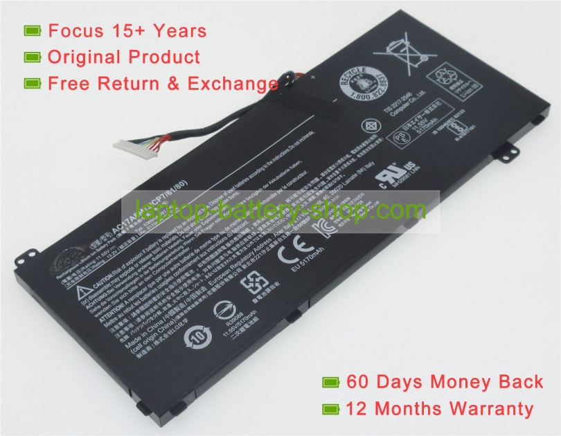 Acer AC17A8M 11.55V 5360mAh original batteries - Click Image to Close
