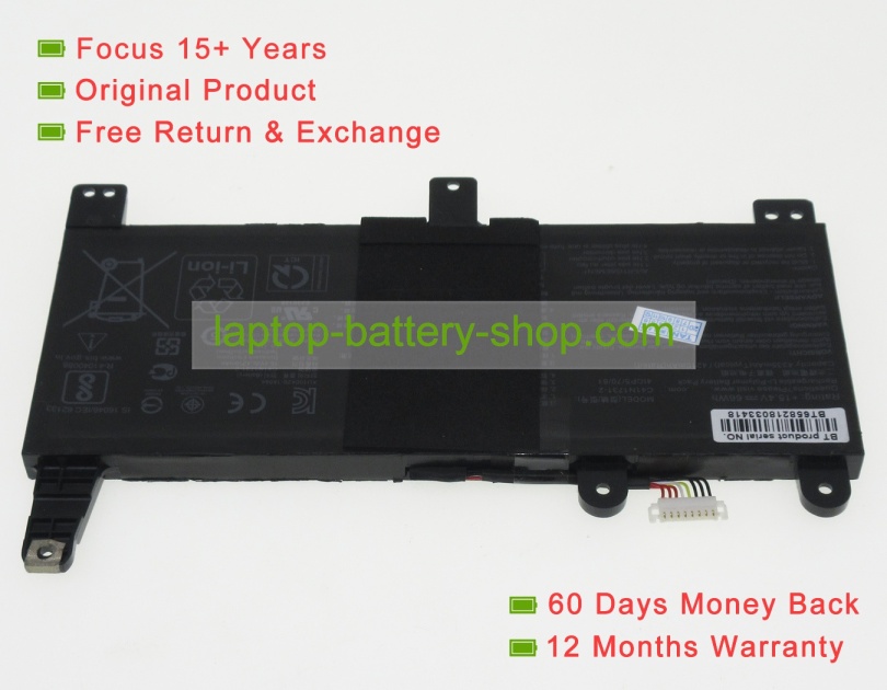 Asus C41N1731-2, 4ICP5/70/81 15.4V 4335mAh original batteries - Click Image to Close