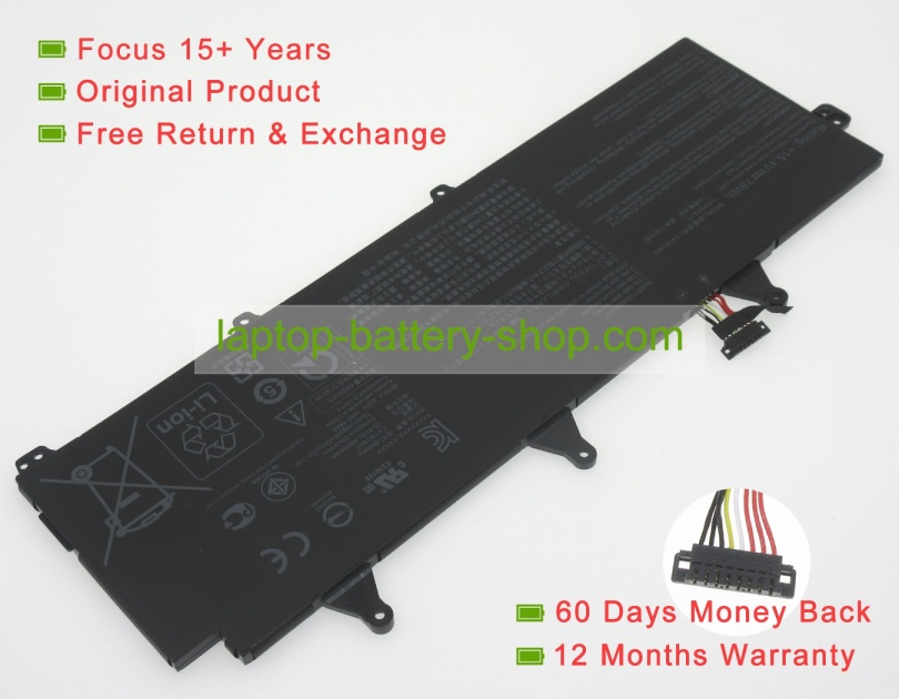 Asus C41N1802, 4ICP6/72/77 15.4V 4935mAh original batteries - Click Image to Close