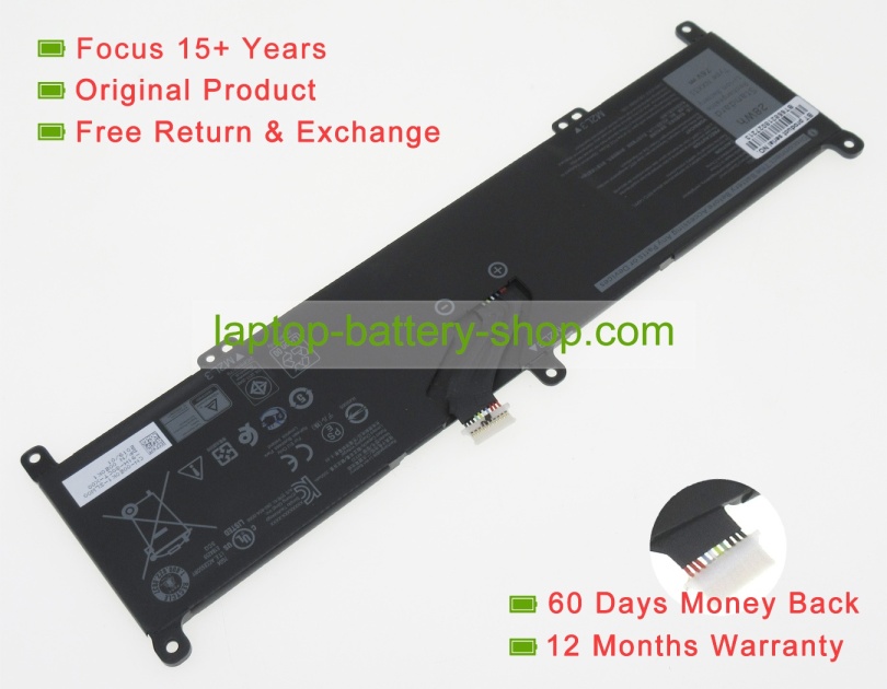 Dell NXX33, MJMVV 7.6V 3500mAh original batteries - Click Image to Close