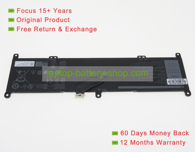 Dell NXX33, MJMVV 7.6V 3500mAh original batteries - Click Image to Close