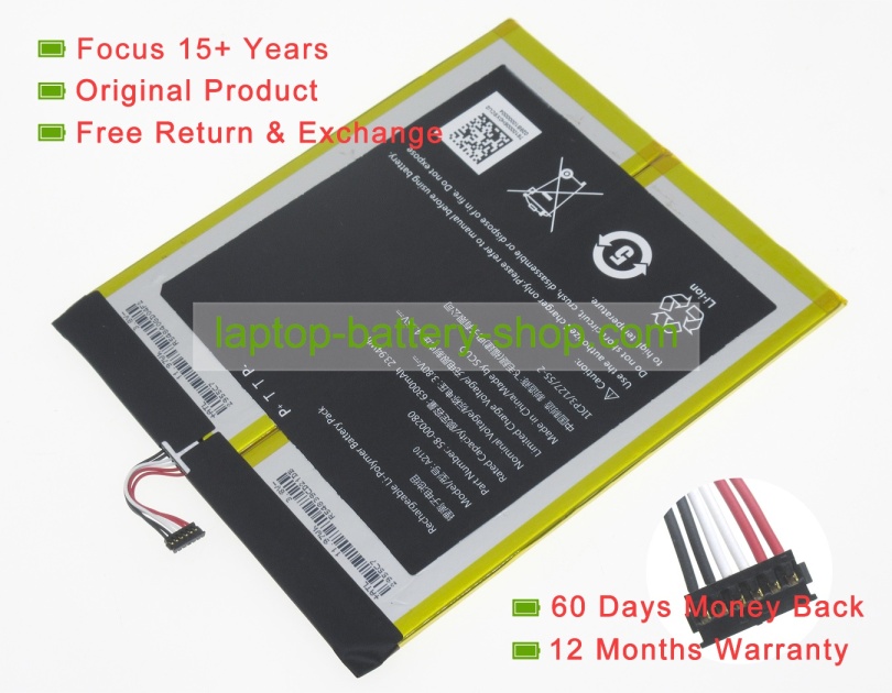 Amazon 58-000187, 2955C7 3.8V 6300mAh original batteries - Click Image to Close