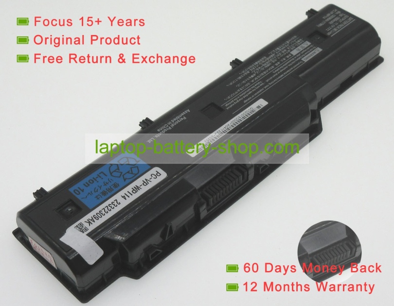 Nec PC-VP-WP114 11.1V 1500mAh original batteries - Click Image to Close