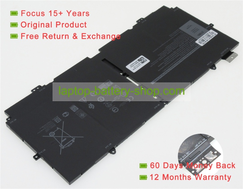 Dell 52TWH, XX3T7 7.6V 6710mAh original batteries - Click Image to Close