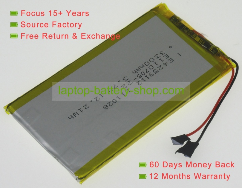 Other 4060110P, 3860110P 3.7V 3000mAh replacement batteries - Click Image to Close