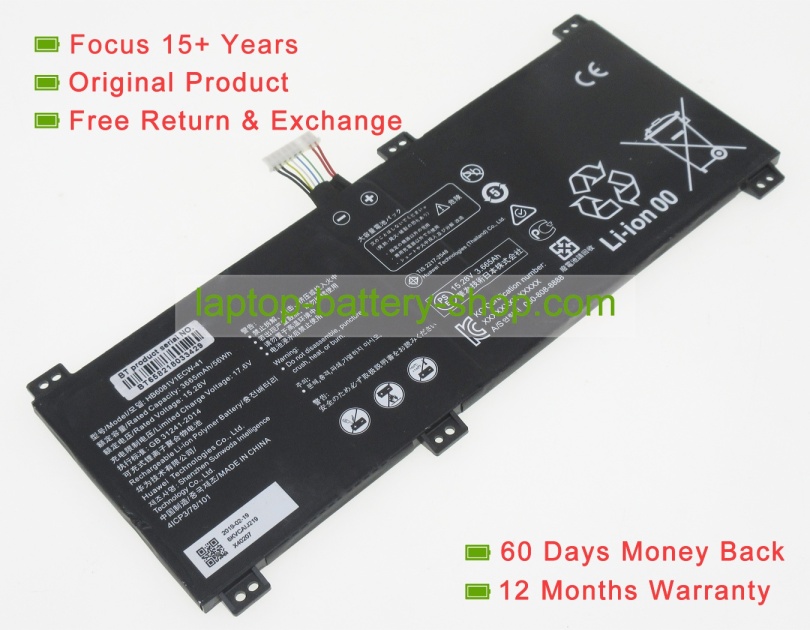 Huawei HB6081V1ECW-41B, HB6081V1ECW-41 15.28V 3665mAh original batteries - Click Image to Close